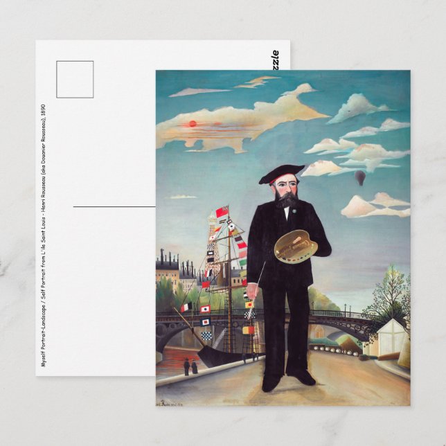 Henri Rousseau - Myself Portrait-Landscape Postcard (Front/Back)