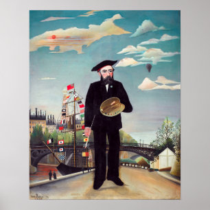 Henri Rousseau - Myself Portrait-Landscape Poster