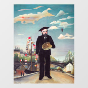 Henri Rousseau - Myself Portrait-Landscape Window Cling