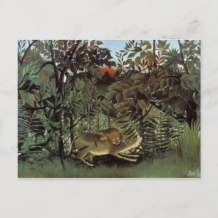Henri Rousseau Painting Postcard