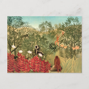 Henri Rousseau Painting Postcard