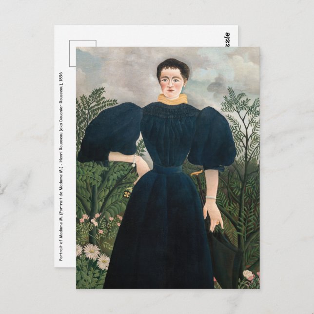 Henri Rousseau - Portrait of Madame M. Postcard (Front/Back)