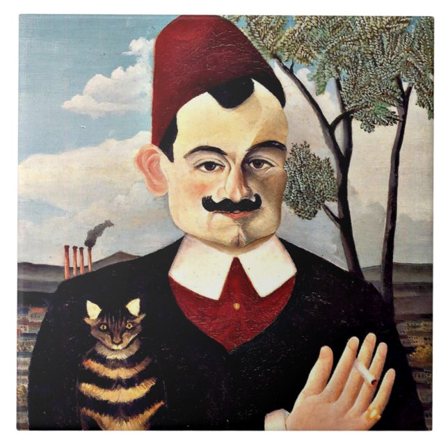 Henri Rousseau - Portrait of Monsieur X Tile (Front)