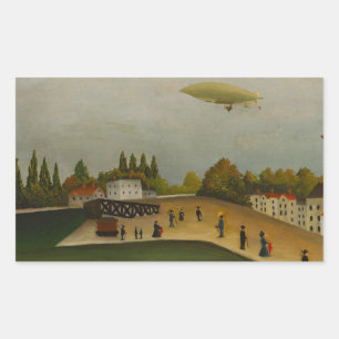 Henri Rousseau - Quai d'Ivry Rectangular Sticker