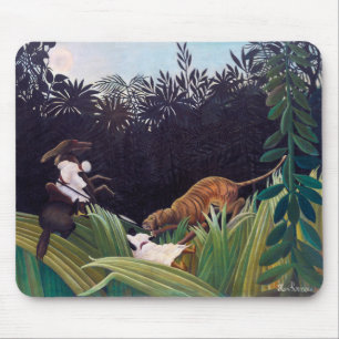 Henri Rousseau - Scouts Attacked by a Tiger Mouse Mat