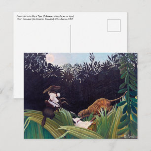 Henri Rousseau - Scouts Attacked by a Tiger Postcard