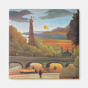 Henri Rousseau - Seine and Eiffel Tower in Sunset Magnet