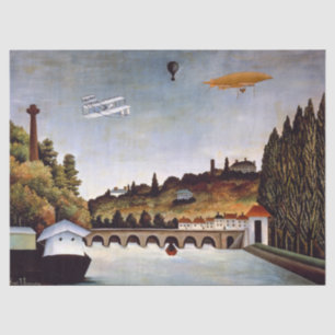 Henri Rousseau - Sevres bridge & hills of Clamart Tissue Paper