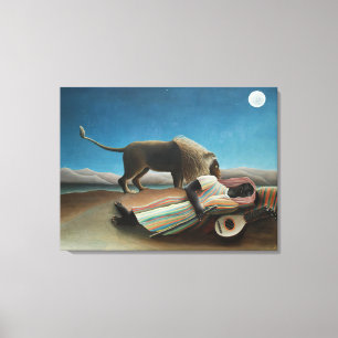 Henri Rousseau Sleeping Gypsy Lion Painting Canvas Print