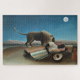 Henri Rousseau Sleeping Gypsy Lion Painting Jigsaw Puzzle