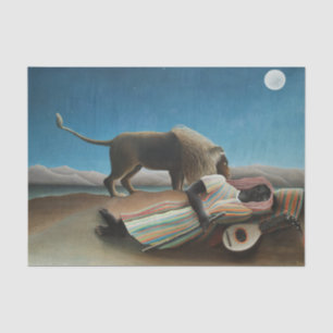 Henri Rousseau Sleeping Gypsy Lion Painting Tissue Paper