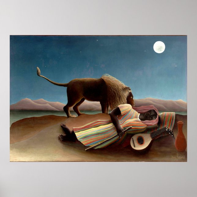 Henri Rousseau - Sleeping Gypsy Poster (Front)