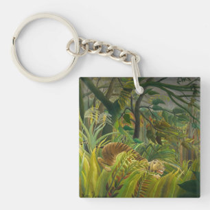 Henri Rousseau - Surprised! Key Ring