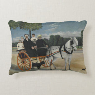 Henri Rousseau - The Carriage of Fr. Junier Decorative Cushion