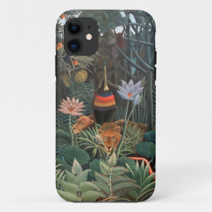 Henri Rousseau The Dream Jungle Flowers Surrealism iPhone 11 Case