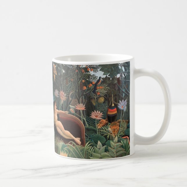 Henri Rousseau The Dream Jungle Flowers Surrealism Coffee Mug (Right)