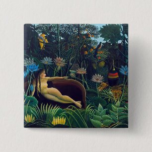 Henri Rousseau - The Dream / Le Reve 15 Cm Square Badge