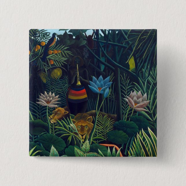 Henri Rousseau - The Dream / Le Reve 15 Cm Square Badge (Front)