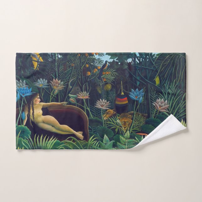 Henri Rousseau - The Dream / Le Reve Bath Towel Set (Hand Towel)
