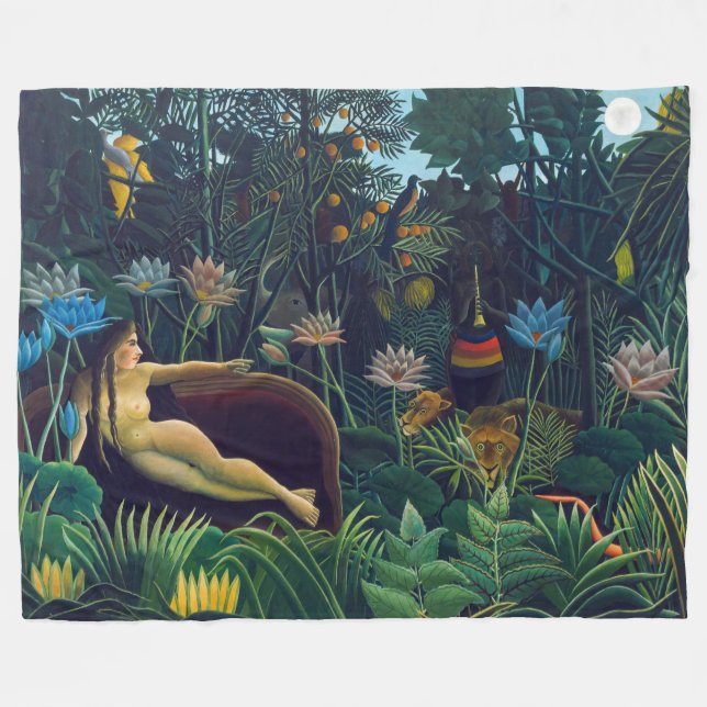 Henri Rousseau - The Dream / Le Reve Fleece Blanket (Front (Horizontal))