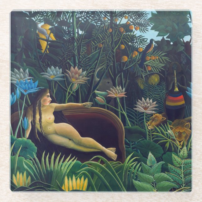 Henri Rousseau - The Dream / Le Reve Glass Coaster (Front)