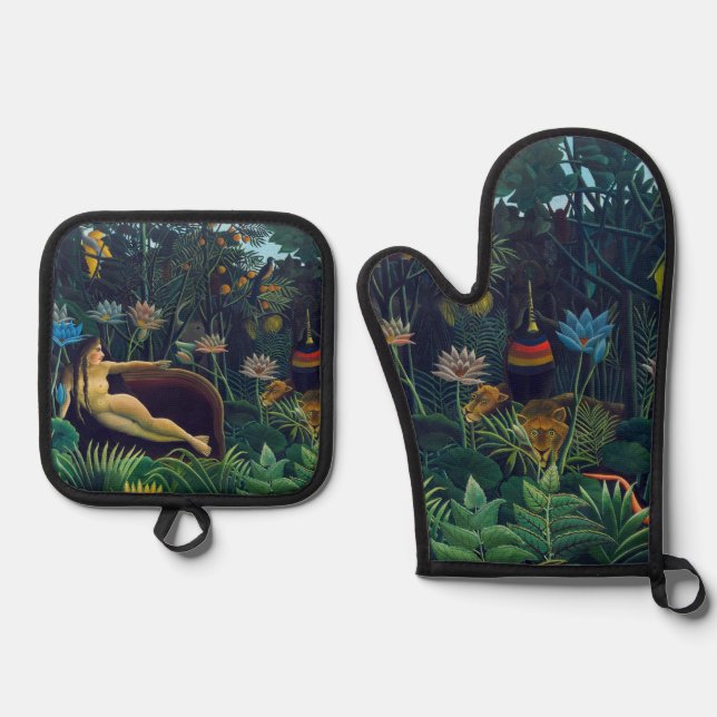 Henri Rousseau - The Dream / Le Reve Oven Mitt & Pot Holder Set (Front)
