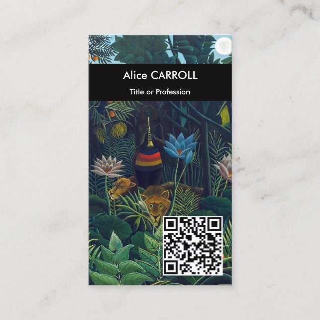 Henri Rousseau - The Dream / Le Reve - QR Code Business Card (Front)