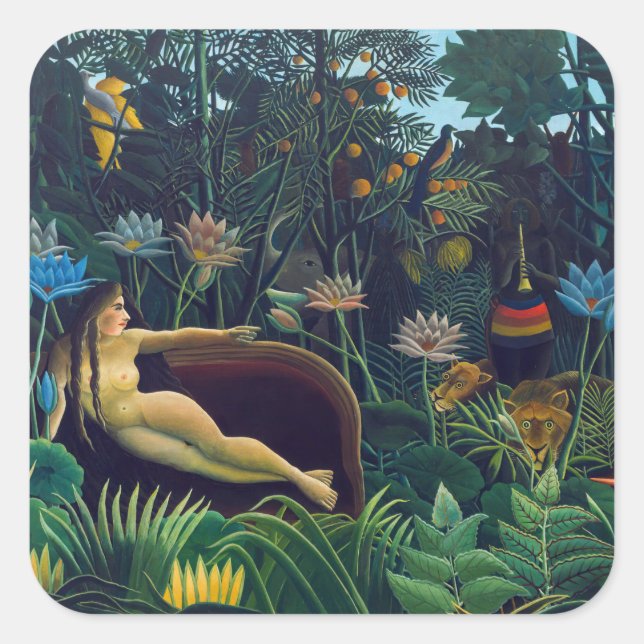 Henri Rousseau - The Dream / Le Reve Square Sticker (Front)