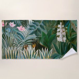 Henri Rousseau - The Equatorial Jungle Beach Towel
