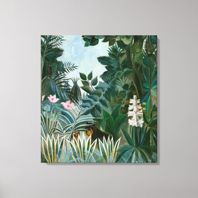 Henri Rousseau - The Equatorial Jungle Canvas Print (Front)