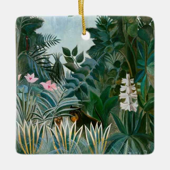 Henri Rousseau - The Equatorial Jungle Ceramic Ornament (Front)