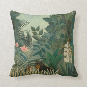 Henri Rousseau The Equatorial Jungle Cushion