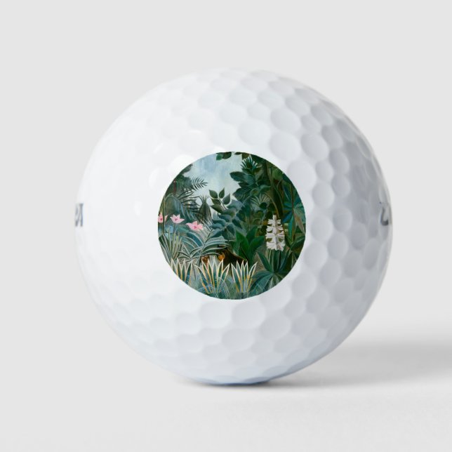 Henri Rousseau - The Equatorial Jungle Golf Balls (Front)