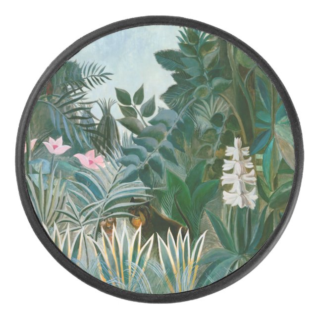 Henri Rousseau - The Equatorial Jungle Hockey Puck (Front)