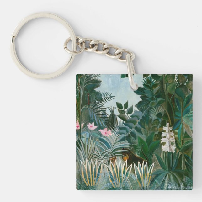 Henri Rousseau - The Equatorial Jungle Key Ring (Front)