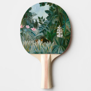 Henri Rousseau - The Equatorial Jungle Ping Pong Paddle