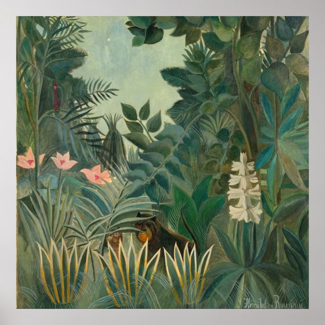 Henri Rousseau The Equatorial Jungle Poster (Front)