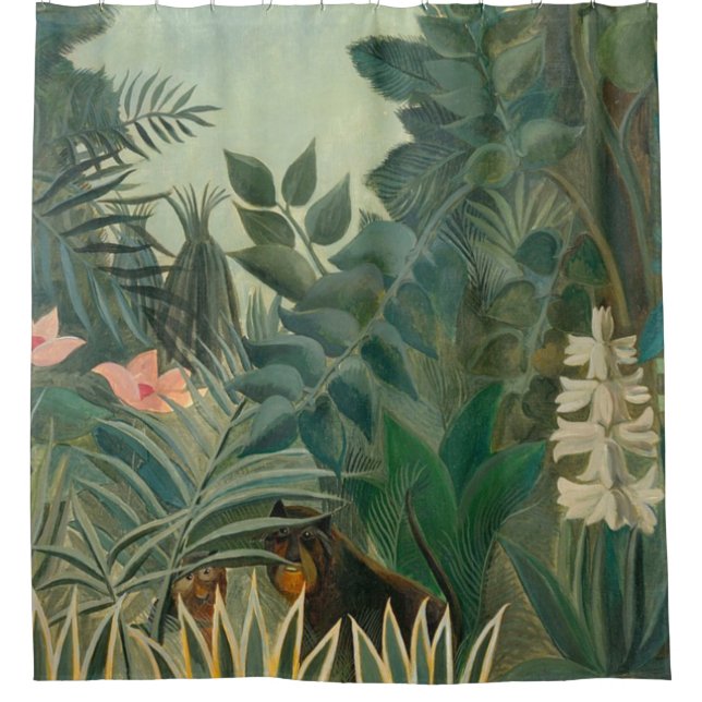 Henri Rousseau The Equatorial Jungle Shower Curtain (Front)
