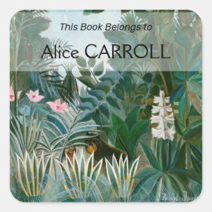 Henri Rousseau - The Equatorial Jungle Square Sticker