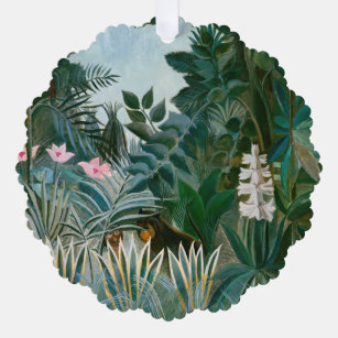 Henri Rousseau - The Equatorial Jungle Tree Decoration Card