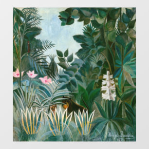 Henri Rousseau - The Equatorial Jungle Window Cling