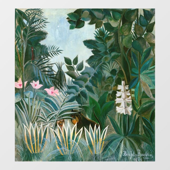 Henri Rousseau - The Equatorial Jungle Window Cling (Sheet)