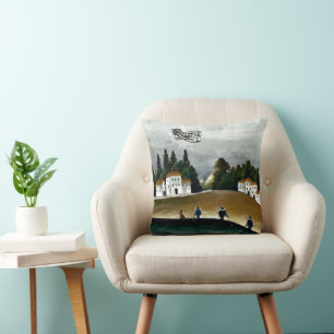 Henri Rousseau - The Fishermen and the Biplane Cushion
