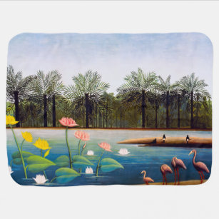 Henri Rousseau - The Flamingoes Baby Blanket
