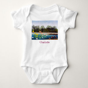 Henri Rousseau - The Flamingoes Baby Bodysuit