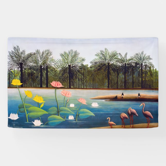 Henri Rousseau - The Flamingoes Banner (Horizontal)