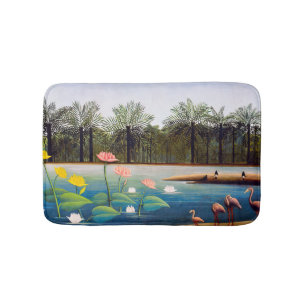 Henri Rousseau - The Flamingoes Bath Mat