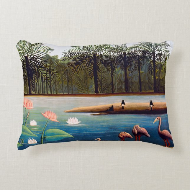 Henri Rousseau - The Flamingoes Decorative Cushion (Front)