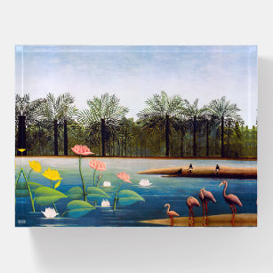 Henri Rousseau - The Flamingoes Paperweight