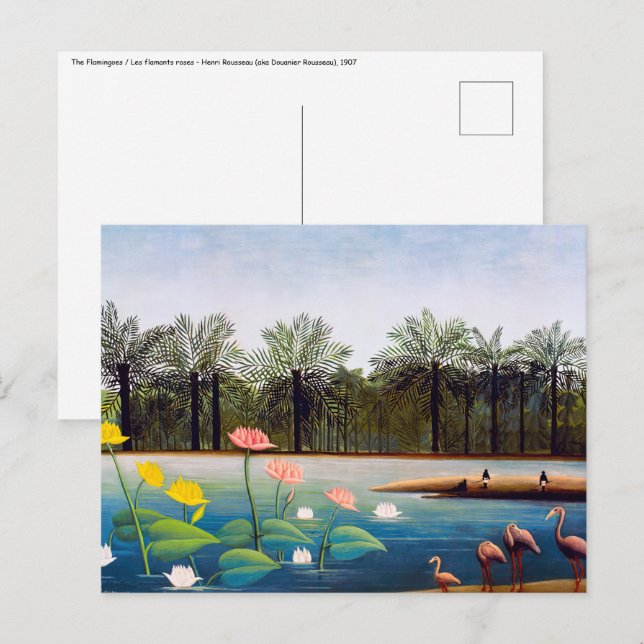 Henri Rousseau - The Flamingoes Postcard (Front/Back)